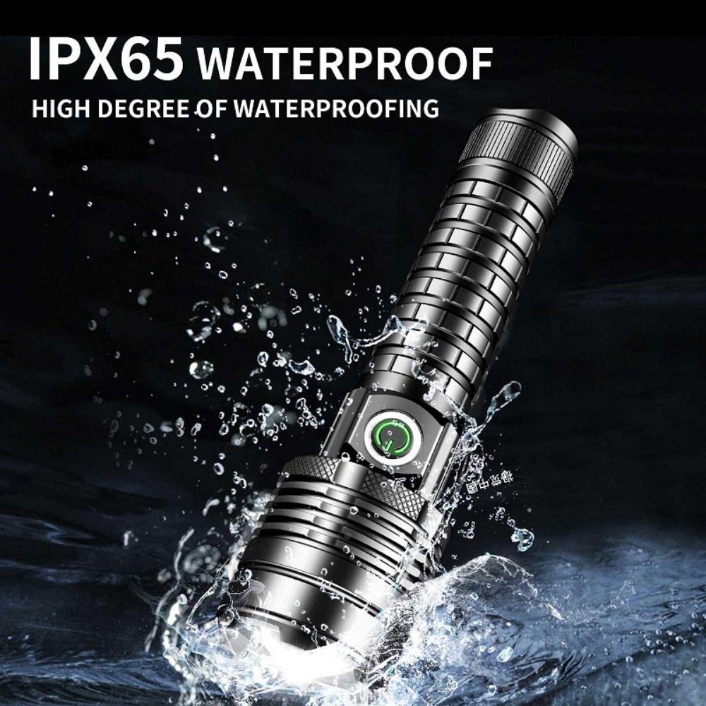 Super Bright Strong Light Torch Rechargeable High Lumens LED Flashlight Zoom Flashlight Camping
