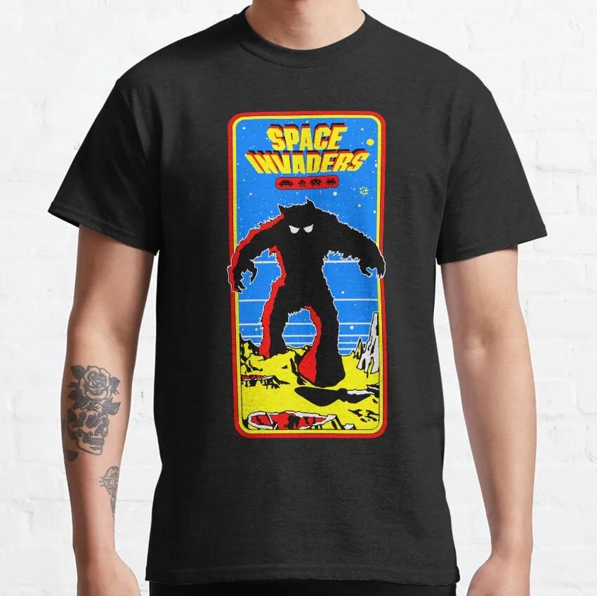 Arcade Space Invaders Video Game Retro Vintage T -Shirt for Arrivals Male Funny Top Tees 100% Cotton Novelty  Plus Size