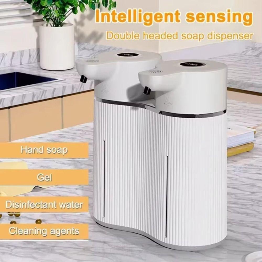 Infrared Sensor Double-Head Soap Dispenser Foam+Liquid Soap Dispenser  Commercial Use