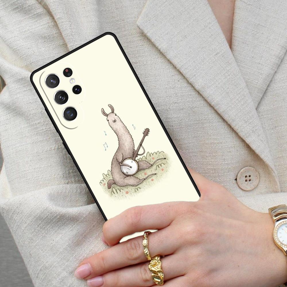 Llama Alpaca pattern Cell Phone Case for Samsung Galaxy S26 Ultra S25 S24 S23 S22 S21 S20 Note10 Cover
