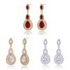 Elegant Water Drop Zircon Earrings For Women With Sparkling Cubic Zirconia And Highend Style