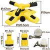 Set of 2 Automatic Watering for Gardens and Compatible with Standard Hoses with a 20mm Outer Diameter Sprinklers, 360-degree Rotation, Connectable,
