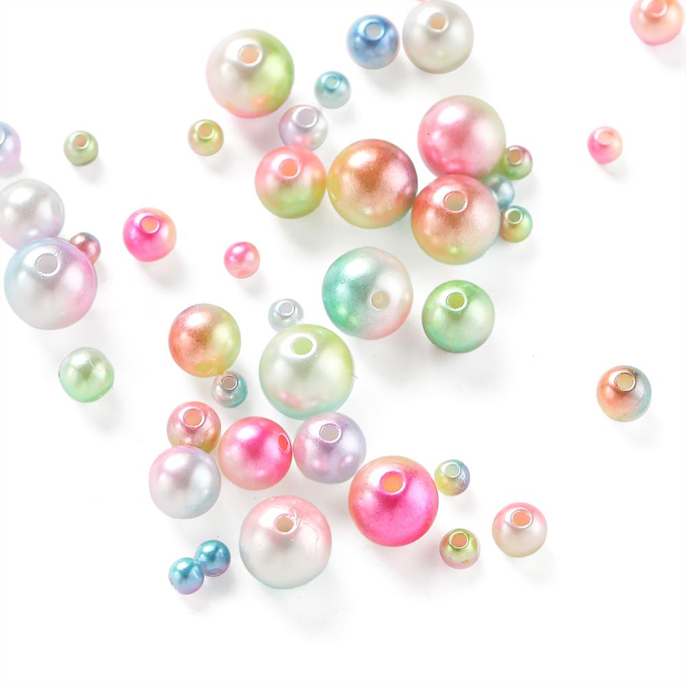 2220Pcs/Box 4/6/810mm Colorful ABS Imitation Pearl Beads for Necklace Bracelet Earrings DIY Jewelry Making Accessories