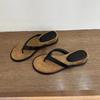 French Flip-toe Beach Vacation Shoes Flip-flops Versatile Wedge Heels Flip-flops Women's Summer Sandals
