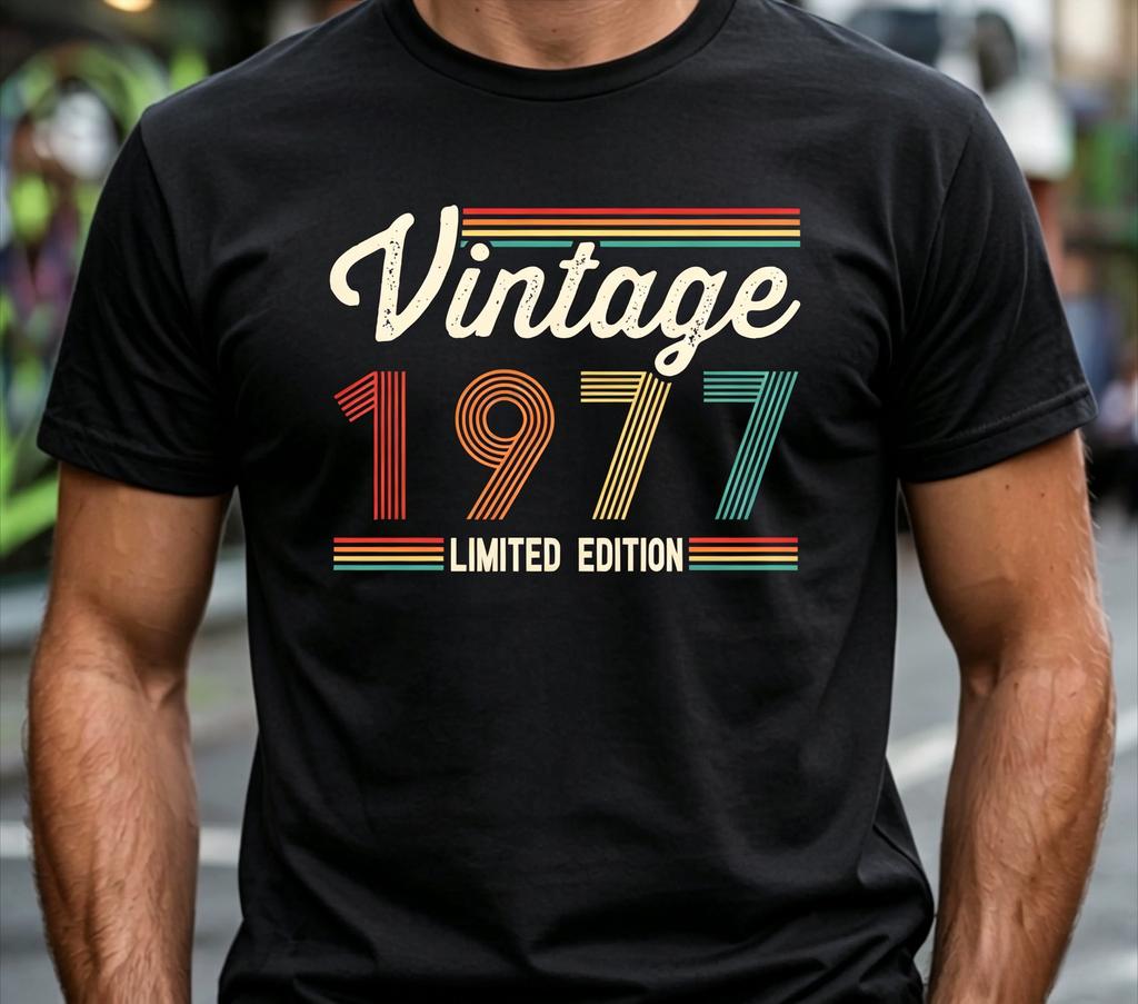 Casual Fashion 1977 Vintage Limited Edition Tshirt 49th Anniversary Funny Gift For 49th Birthday For Both Unisex And Unisex