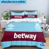 West FC United Crest 3PCS Bedding set,Ideal for1pc Duvet Cover And 2pcs Pillowcases Perfect for Christmas gift,Ideal for Bedroom, Dormitory