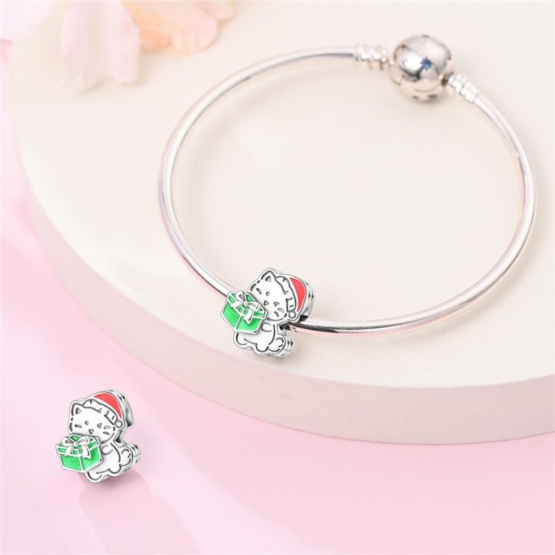 Charms Copper Moon Luminous Magical Cat Charms Beads Fit Original Bracelets Fashion Diy Jewelry Birthday Gifts