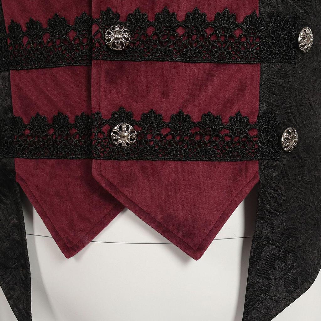 2024 Men's European & American Trendy Rock V-neck Single-breasted Waistcoat