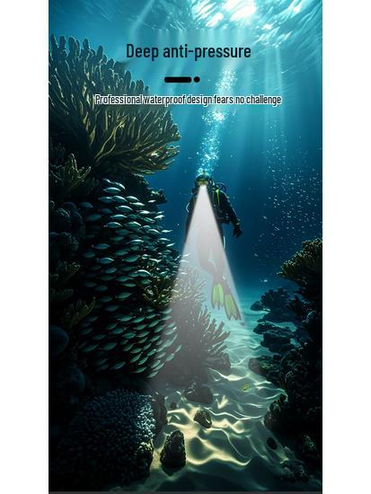 Diving Strong Light Waterproof Headlamp - Ultra Bright Head-Mounted Flashlight for Outdoor and Underwater Adventures