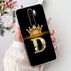 Fashion Crown Initial Letter Case For Xiaomi Redmi Note 8 Pro Note8 8T Soft Silicone TPU Cover For Redmi Note 8 8Pro Phone Cases