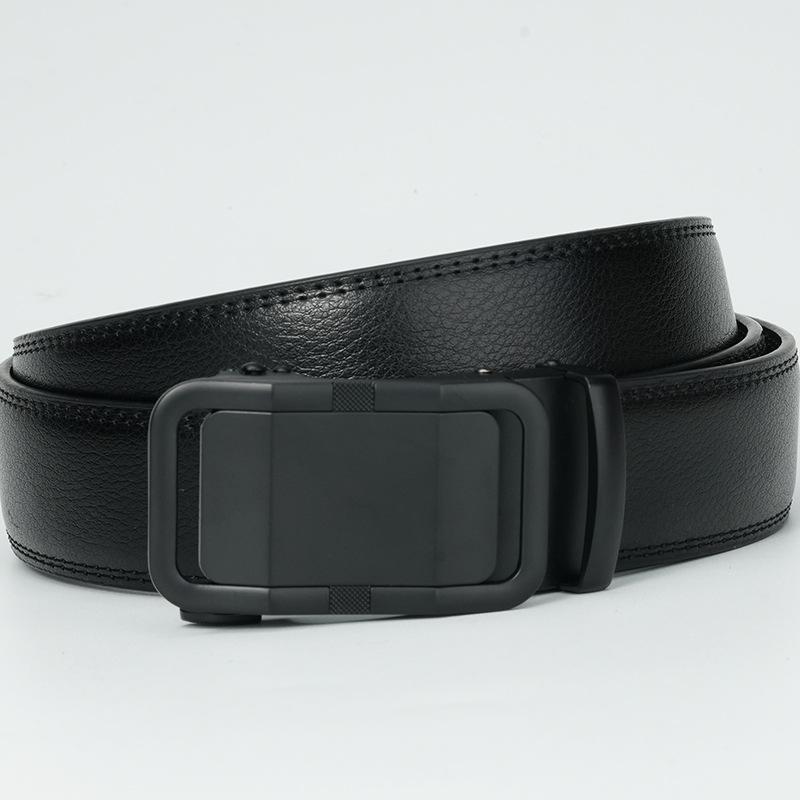 Men's Belt New Automatic Buckle Cowhide Belt Genuine Leather