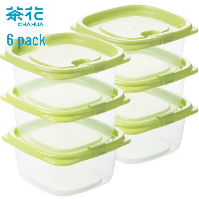 CHAHUA 460ML Plastic Food Storage Containers, 6-Pack