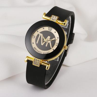 2023 Ladies Quartz Watch with Diamond Silicone Strap