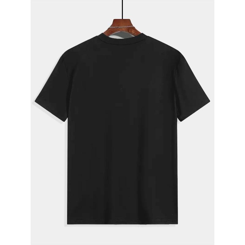 Men's Summer Short-Sleeve T-Shirt  - Trendy Nine-Grid Feline Pattern, Casual Crew Neck Tee Suitable for Daily Wear, Sports & Gym (Machine Washable)