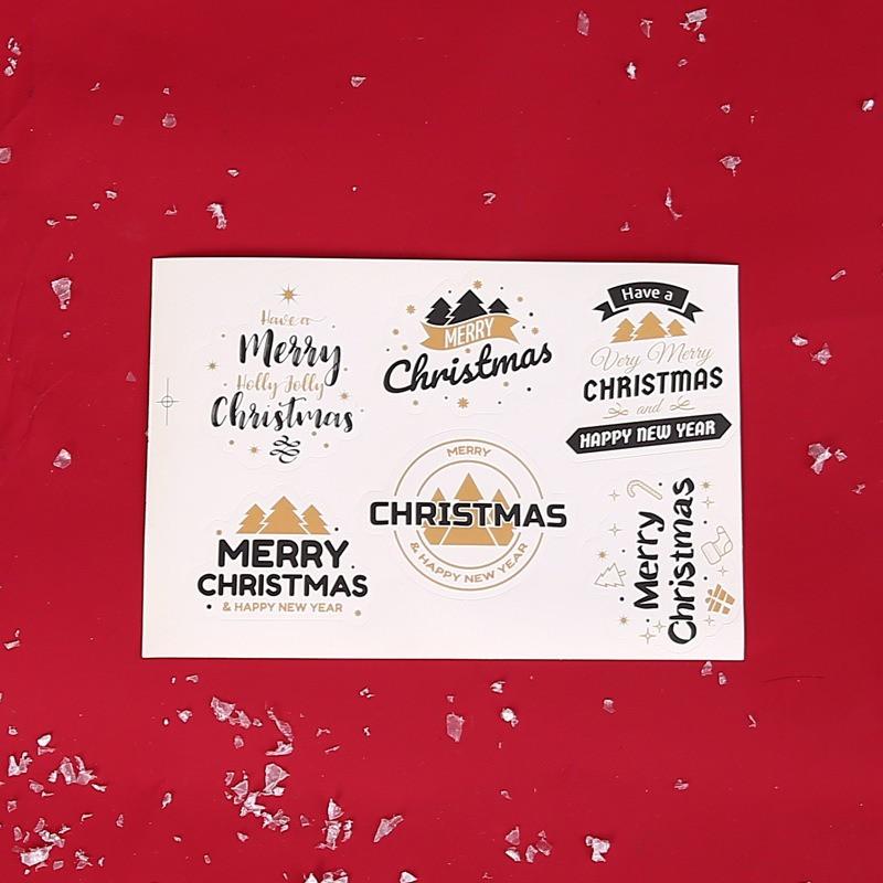 10 Sheets Christmas Series Stickers Handmade Xmas Party Gift Bag Box Decoration Baking Packaging Sealing Sticker