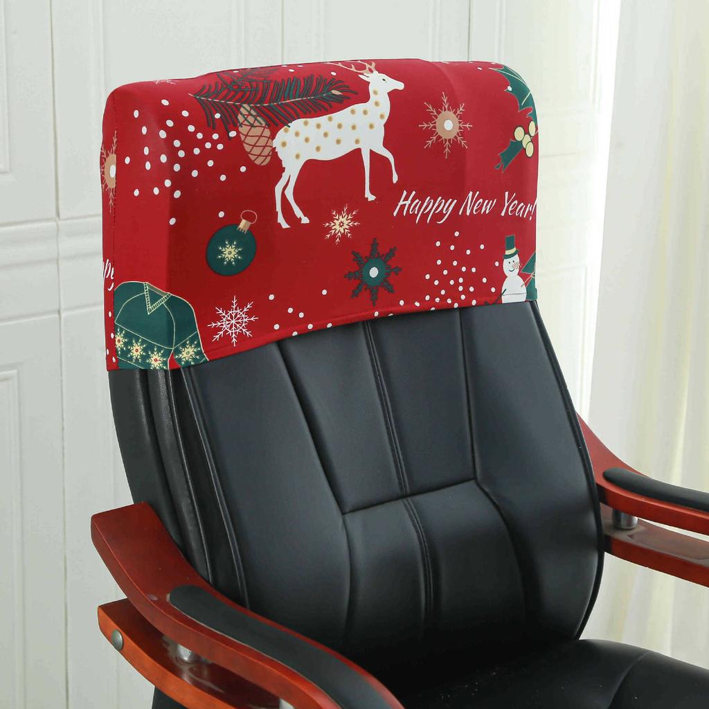 Elastic Boss Chair Headpillow Case Office Chair Cover Swivel Chair Headpillow Case Computer Chair Headpillow Seat Dustproof Head Cover