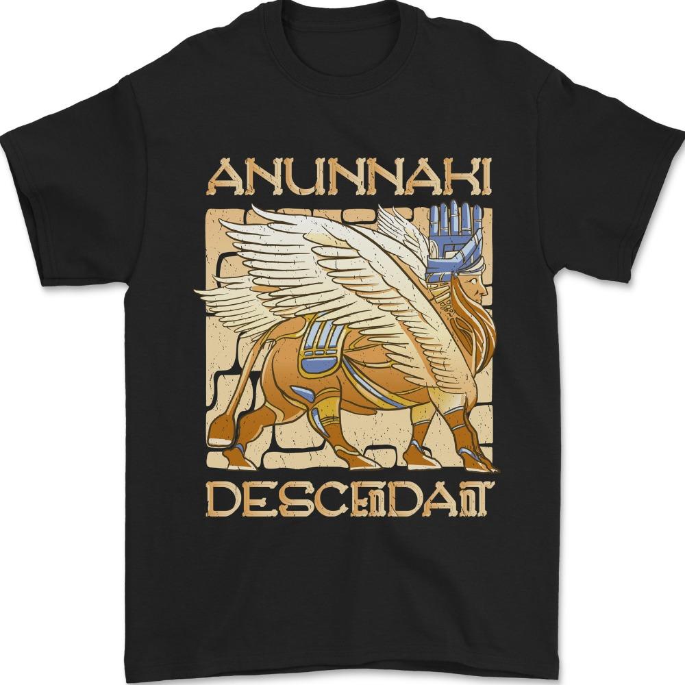 Anunnaki Descendant Ancient Egyptian God Egypt Mens TShirt Egypt Mystic Enthusiast Gift Shirt Lamassu Printed Tshirt Cotton Tee S