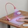 Aufsteckbare Nagel Lampe Mehrzweck Schwanenhals Aushärtungslicht für Maniküristen, Reise Pink Weiß Kabel