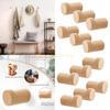 Lot de 6 Crochets Décoratifs en Bois Crochets Muraux en Bois de Hêtre Faits à la Main Support de Charge Accessoire de Maison meilleure vente