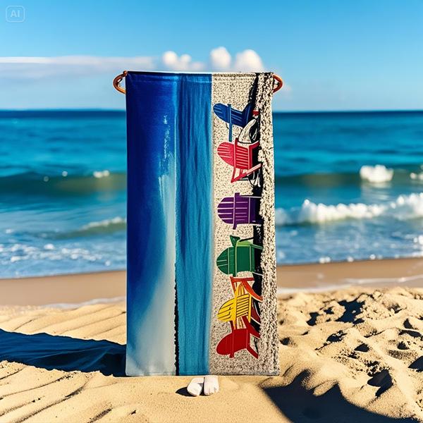 Cross-border Soft Quick-Dry Beach & Sport Towel - Absorbent, Lightweight, Printed Design