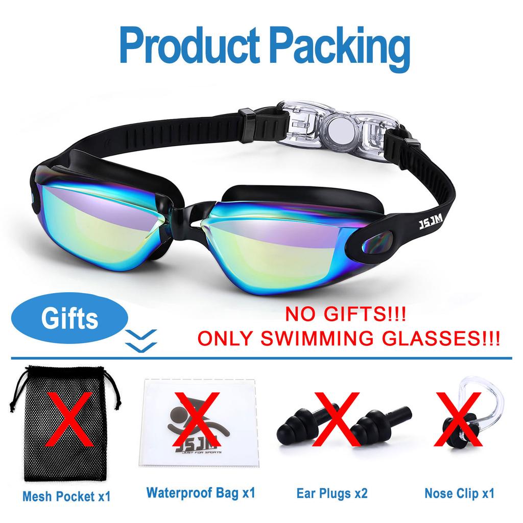 Unisex Profi-Schwimmbrille mit Anti-Beschlag-, UV-Schutz- und wasserdichtem Design + Badekappe für Erwachsene - für Männer Frauen