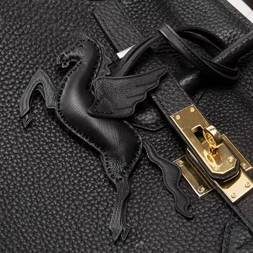 Модний брелок для ключів з конем, натуральна шкіра, підвіски для автомобіля, Пегас, кулон для сумки, шарм для сумки