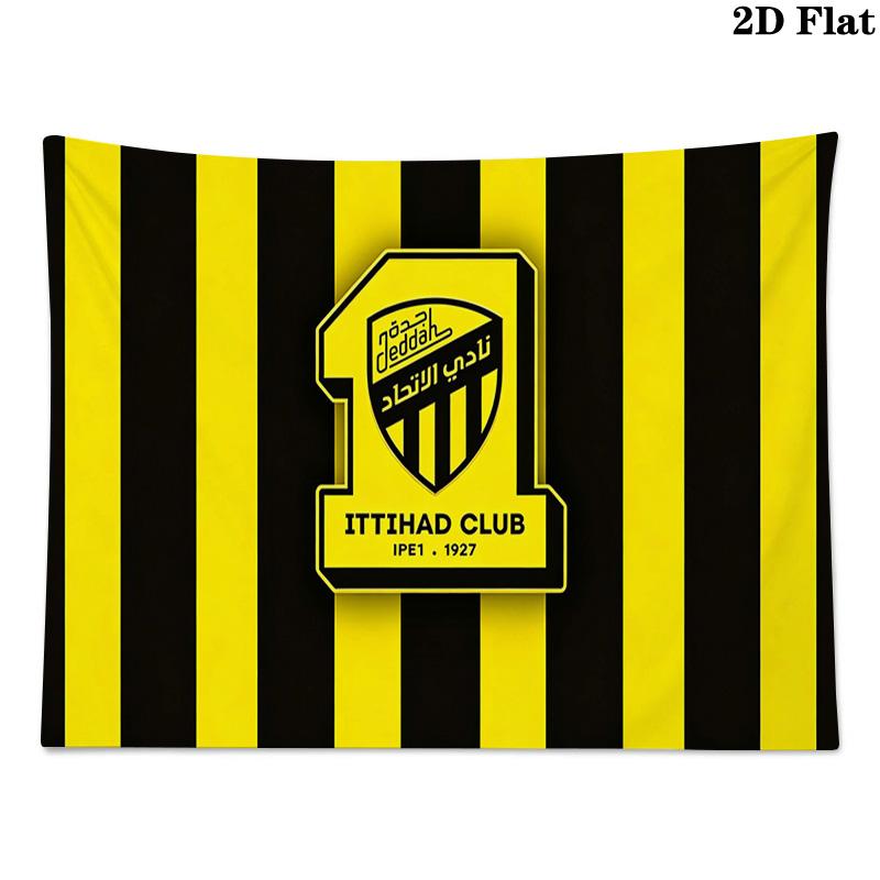 1ttihad Club Wall Tapestry Aesthetic Wall Hanging Printed Fabric Blanket Decorative Tapestries for Bedroom Living Room Home Decor