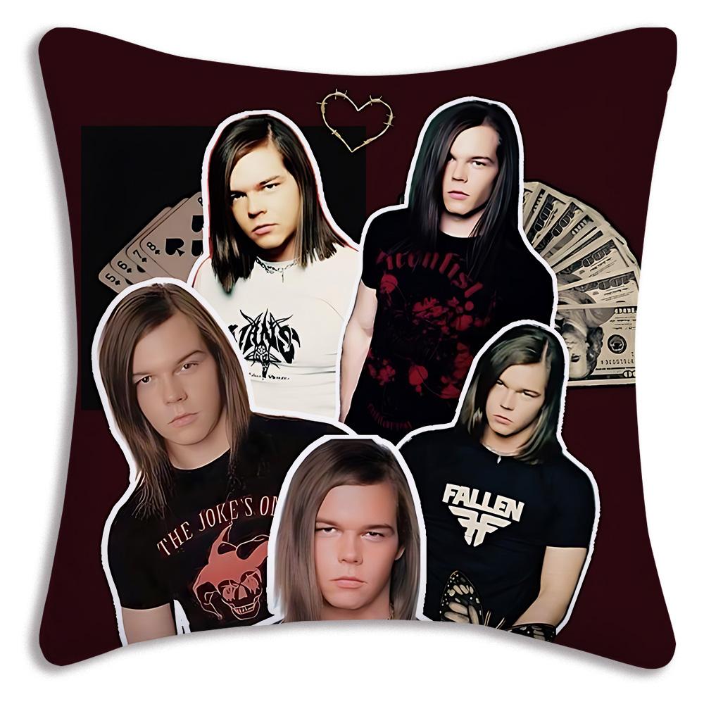 Hot Rock Band Tokios Hotels Pillow Covers Cartoon Sofa Decorative Home Double-Sided Printing Short Plush Cute Cushion Cover