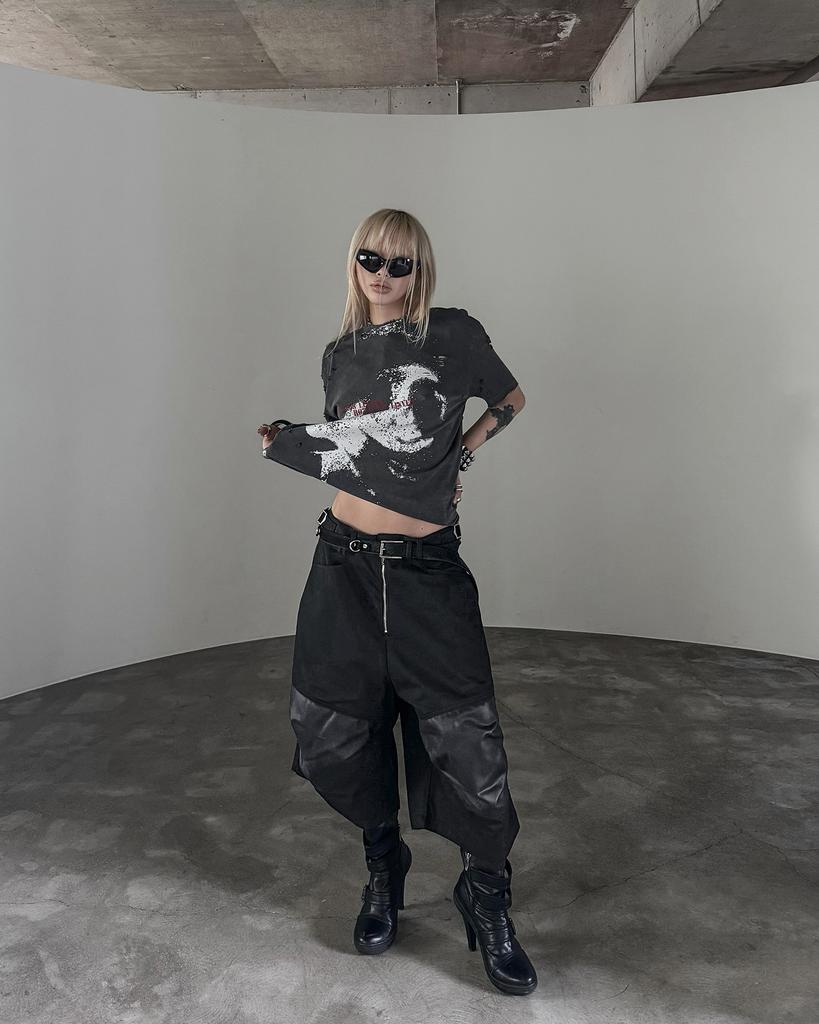 Loeolingladeu W. Layered Knee Bermuda Pants Beige