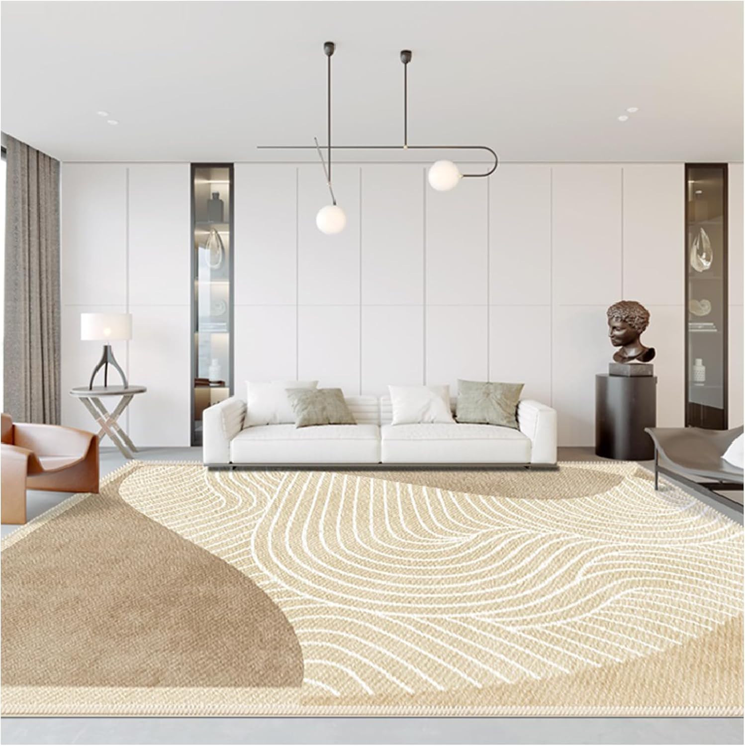 

Nordic 160*230 Large Carpet Living Room Sofa Coffee Table Carpet Anti-Slip Modern Light Luxury Room Decoration Floor Mat 160x230cm 63x90inch