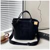 Canvas Tote Bag For Women With Zipper Pocket Casual Street Fashion Daily Use