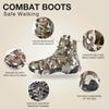 Men Tactical Boots Outdoor Waterproof Climbing Hiking Shoes Breathable Canvas Camouflage Tactical Combat Desert Ankle Boots