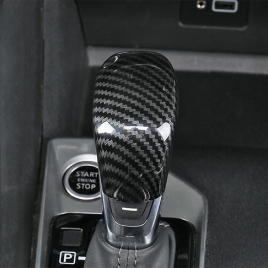 ABS Carbon Fiber Look Gear Shift Knob Cover Trim For Nissan Sentra