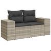 VidaXL Salon de Jardin avec Coussins 7 pcs, Sièges de Patio, Ensemble de Meubles, Mobilier de Terrasse Extérieur, Gris Clair 3222601