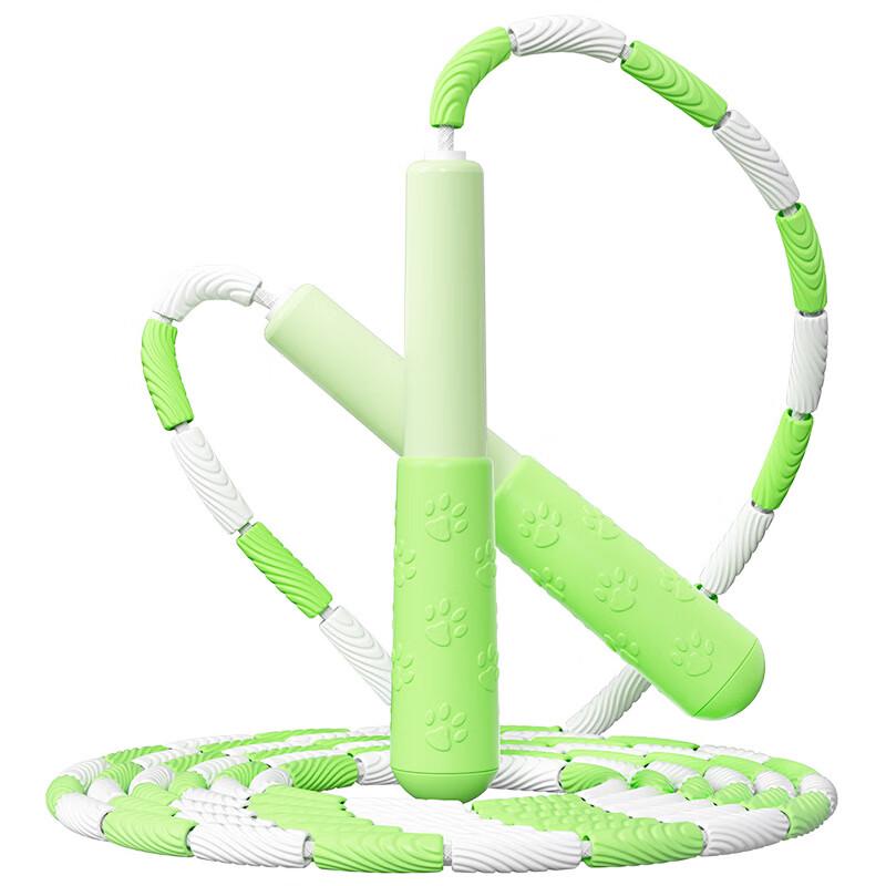 Adjustable PVC Soft Bead Bamboo Knot Jump Rope for Kids
