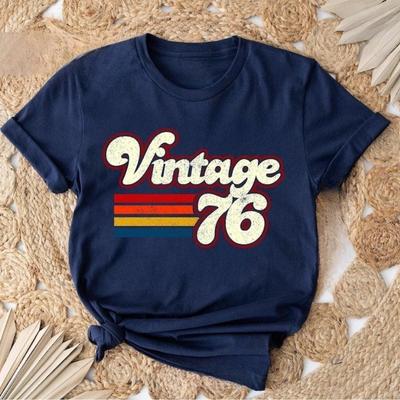 Retro Style Birthday for Women Unisex Vintage TShirt Th Gift Father and Mother Fashion Casual Style Crewneck Tee Tops