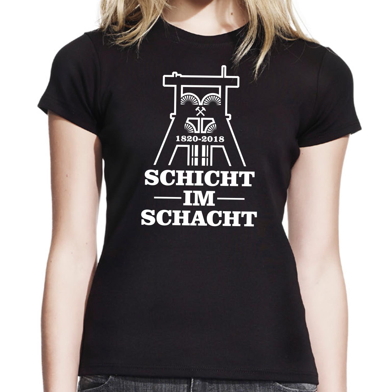 Layer In Shaft Colliery Mining Buddy Mining Tower Bottrop Ladies Girlie T-Shirt Mens Womens Tees Top L