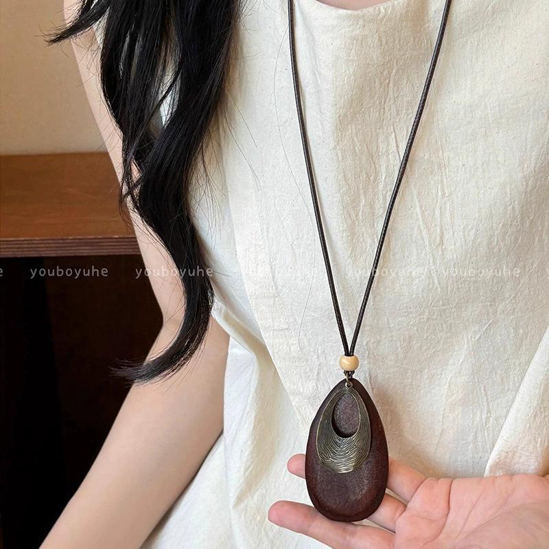 Zen pendant sweater chain women's retro ethnic style personalized lanyard necklace niche design item jewelry