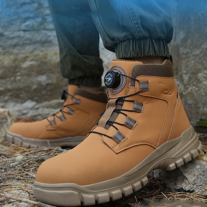 Осенне-зимние мужские рабочие ботинки с высоким берцем и стальным носком — фото 14