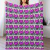 Figures with Heart Throw Blanket Thin Soft Blanket for Summer Night Sleeping
