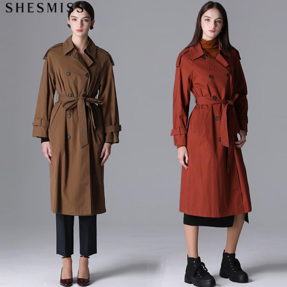 

Shs Miss Double Button Cotton Trench Coat Rust (RT)/55