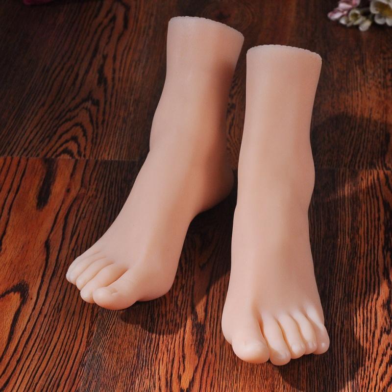 Modello di Piede in Silicone TPE Realistico, Replica di Piede Umano Reale per Fotografia, Esposizione Gioielli, Schizzo Artistico