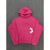 Young Thug Inspired Foam Letter 555555 Hoodie Couple Pink Sweatshirt