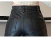 Women's High-Waist PU Leather Shorts - Black, Autumn/Winter 2025, Slimming and Sexy Fit