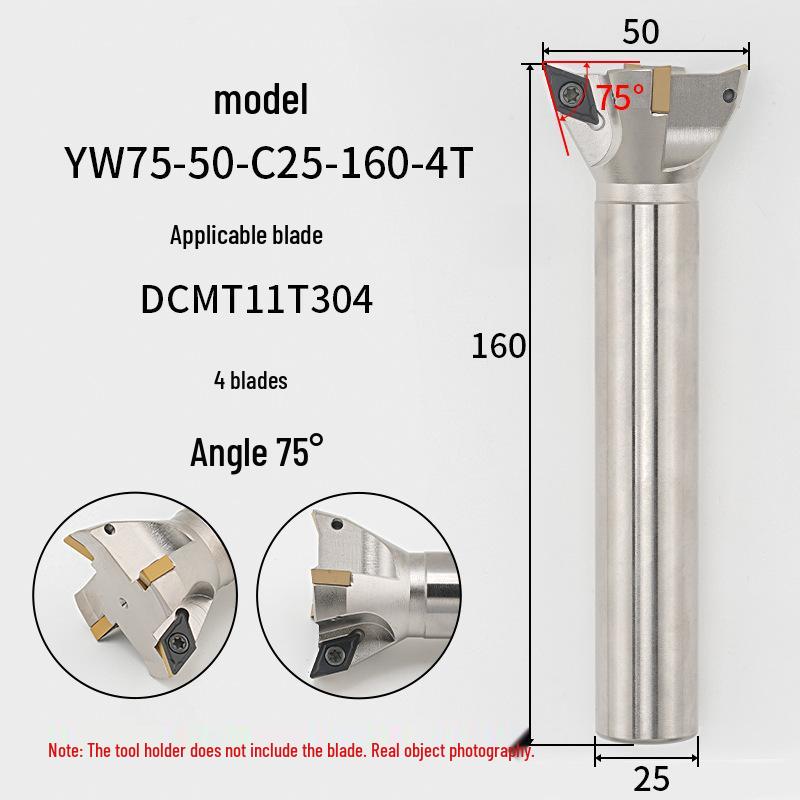 45°-75° CNC V-Shaped Dovetail Groove Milling Cutter with Inner Hole