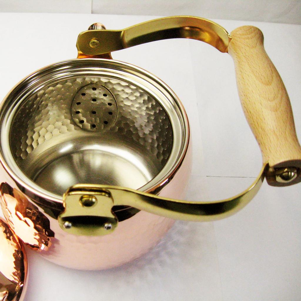 Nagao Pure Copper Kettle with Polishing Made in Japan Tsubame-Sanjo 1.0L Agent,