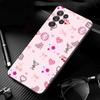 Phone Case For Samsung Galaxy S26 S25 S24 S23 S22 Ultra S23 S22 S25 Plus S24FE S23FE S26Edge Cute Pink Heart Bow