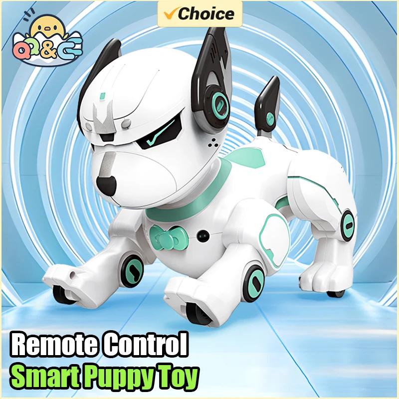RC Robot Dog Programmable Smart Interactive Remote Control Electric Robotic Puppy STEM Eductional Toys for Kids Christmas Gifts