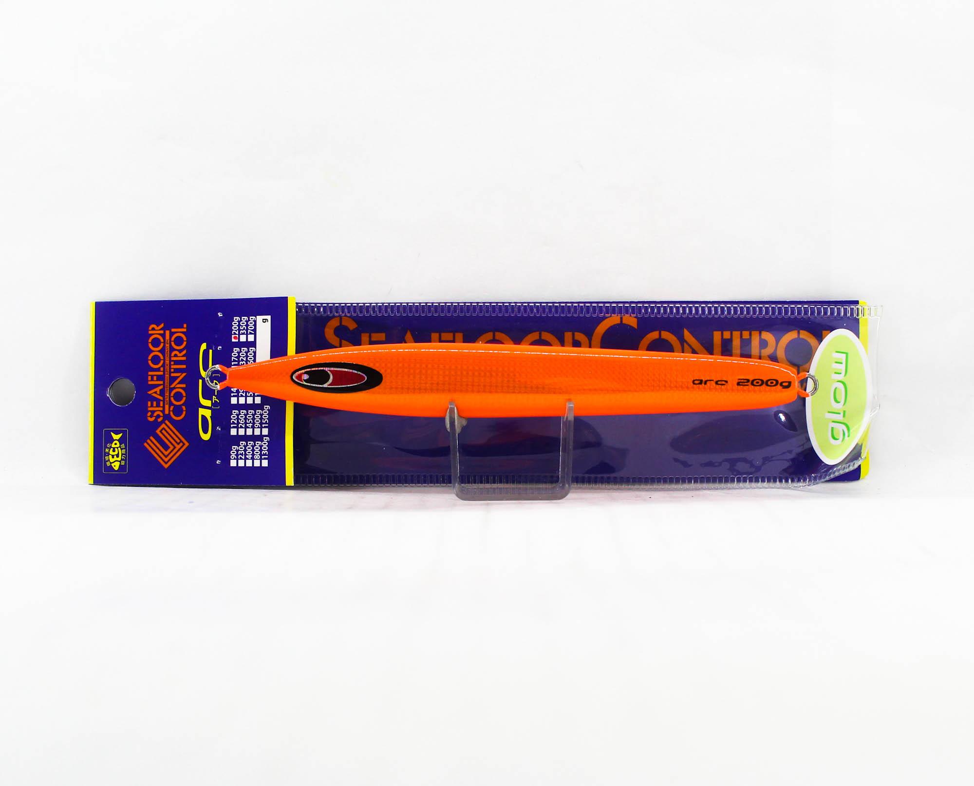 Seafloor Control Metal Jig Arc 200 grams Chart Orange Zebra Glow GR (9610)