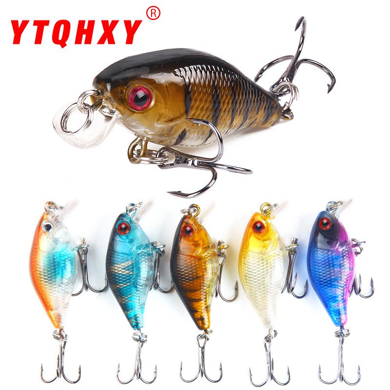 Rock Little Fat Guy Lure Bait4cm4.6gBlack Three-Hook Bionic Long Cast Hard Bait Fishing Special Fake Bait Fishing Gear Supplies